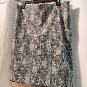 MM‎ LaFleur Skirt Size 12  Print Pencil Stretch Side Zipper Office